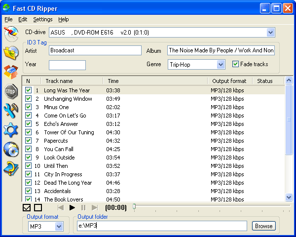 Click to view Fast CD Ripper 2.0 screenshot